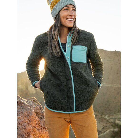 Title Nine Womens Annapurna Reversible Fleece Zip Jacket Burgundy Gray size XS - Picture 14 of 16